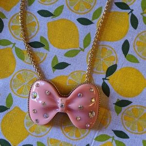 NWOT Betsey Johnson Dollhouse Bow Necklace